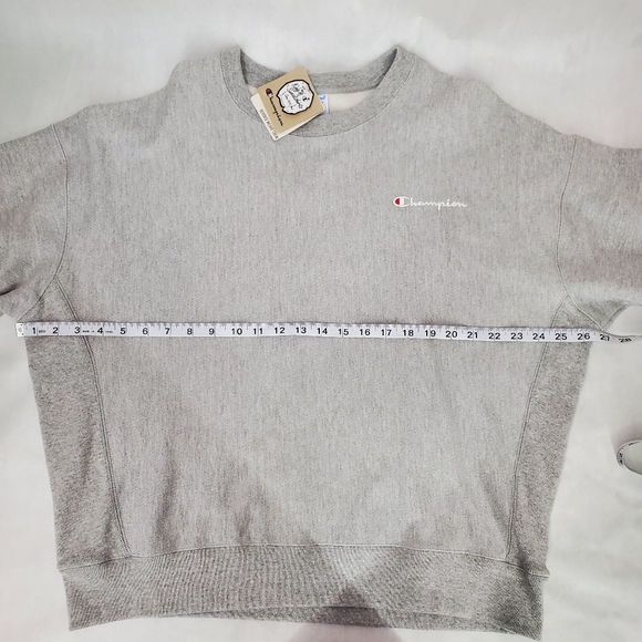 Champion Reverse Weave Heathered Gray Crewneck Pullover Sweatshirt Size 2XL NWT - Picture 10 of 12